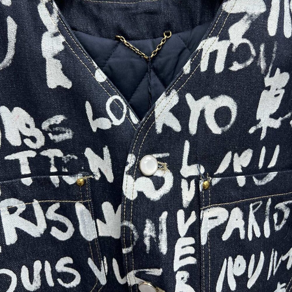 Louis Vuitton Lv Scribble Pattern Denim Jacket - image 3